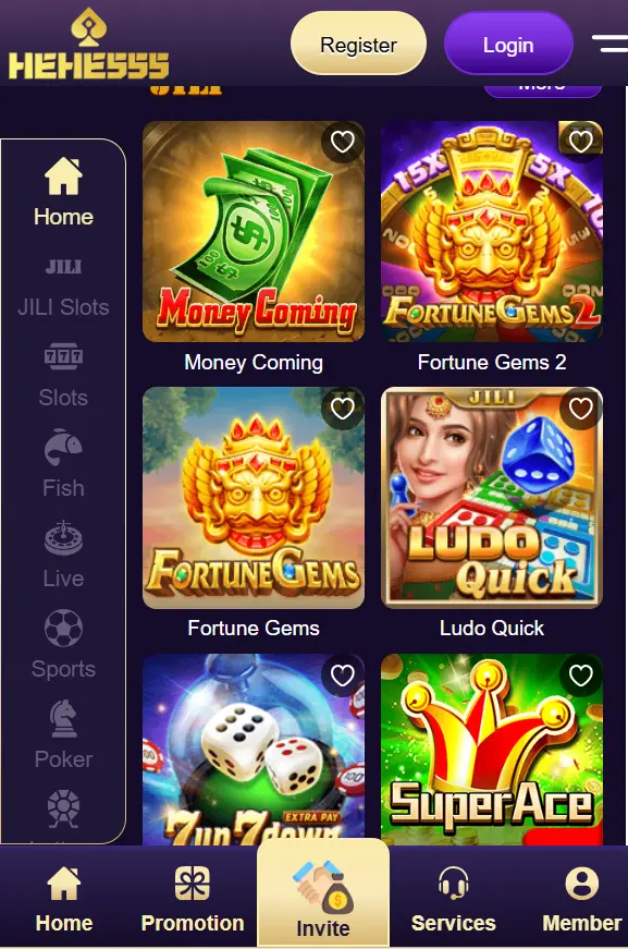 Hehe555 App is available for both iOS and Android